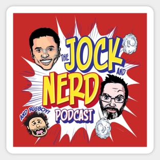 Jock and Nerd Podcast Logo Sticker